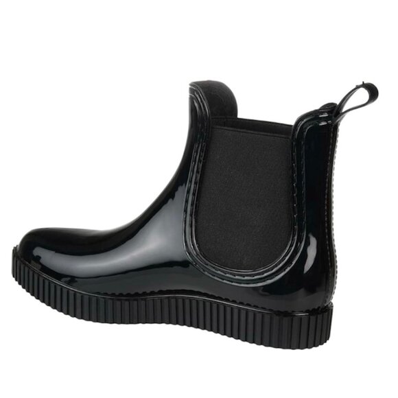 JOURNEE COLLECTION DRIP Ankle Rubber Water Resistant Rain Boots Black Size 9 - Picture 5 of 9